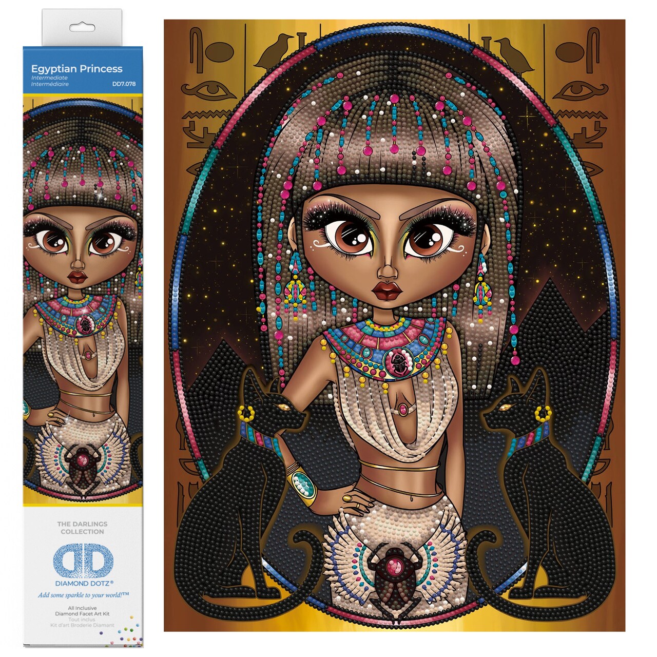 Diamond Dotz Egyptian Princess Women Diamond Painting Kits for Adults - Diamond Art Kits a Relaxing Creative Craft Kit with Dotz Gems 15.8x11.8